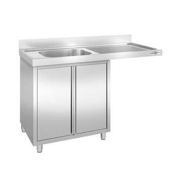 GGM Gastro | Spoelkast - 1400x700mm - met 1 spoelbak links |, Verzenden, Nieuw, Inbouw