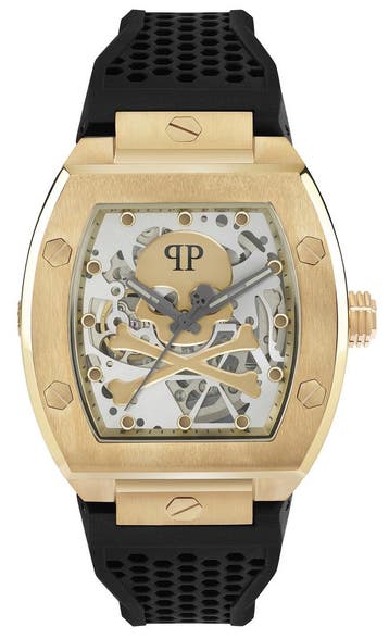 Philipp Plein PWBAA0321 The Skeleton horloge 44 mm, Sieraden, Tassen en Uiterlijk, Overige merken, Staal, Verzenden, Polshorloge