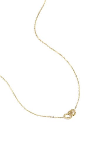 Goudlief Ketting met verbonden hart bedel (Hangerkettingen), Verzenden, Nieuw, Zilver, Overige materialen