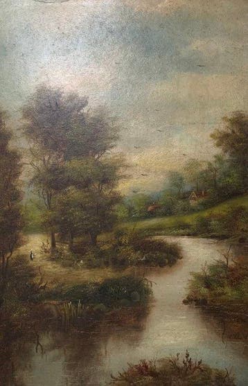 Italiaanse school (XIX) - Paesaggio boschivo, Antiek en Kunst