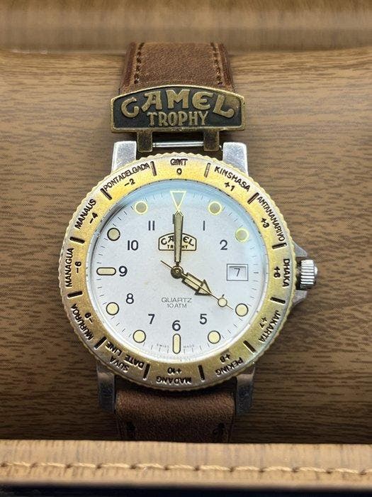 Camel Trophy - GMT World Time Green Belt - Swiss Made -, Sieraden, Tassen en Uiterlijk, Horloges | Heren