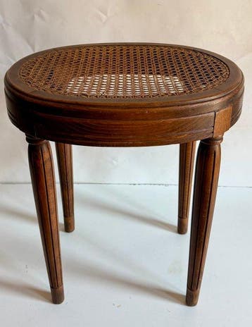 Bijzettafel - Franse kruk in Lodewijk XVI-stijl met zitting
