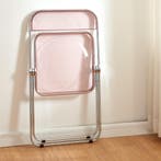 Klapstoel set van 2 Pornainen 74x46x47 cm roze transparant [, Huis en Inrichting, Stoelen, Verzenden, Nieuw
