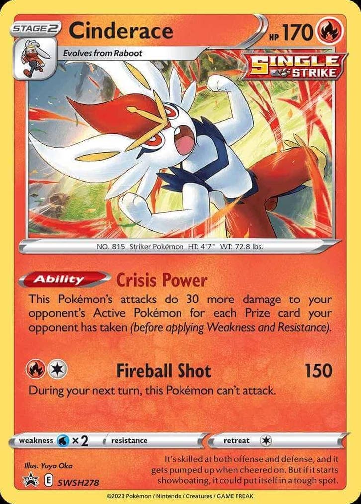 Cinderace swsh278 Sword&Shield Promos, Hobby en Vrije tijd, Verzamelkaartspellen | Pokémon, Losse kaart, Nieuw, Foil, Ophalen of Verzenden