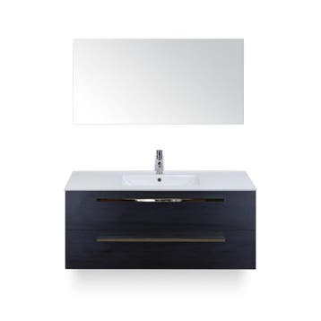 Seville Badmeubelset 120 cm - 2 laden Black Oak - Wastafel, Ophalen of Verzenden, Nieuw