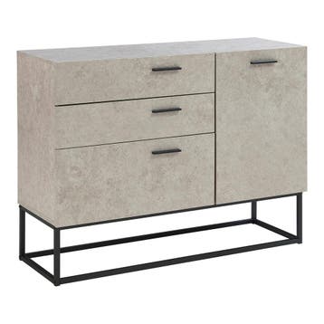 Sideboard Lavangen commode 75x100x35 cm betonkleurig licht e, Verzenden, Nieuw
