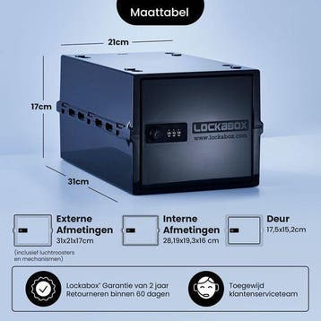 2dekans | Lockabox One™ Opbergbox met Cijferslot -, Ophalen of Verzenden, Zo goed als nieuw