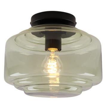 Design plafonnière groen, Maret, Ophalen of Verzenden, Nieuw, Glas