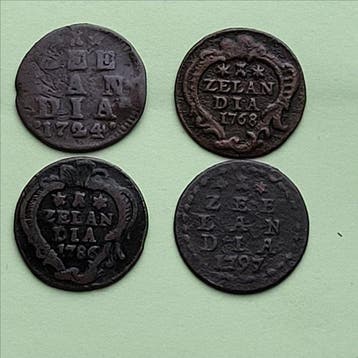 Nederland, Provinciale munten Duit 1724-1797 (Zonder
