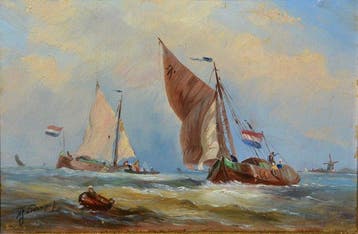 Albert Jurardus van Prooijen (1834-1898) - Zeegezicht