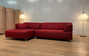 NIEUW Gestoffeerde Leolux Faya Lobi Hoekbank Rood, 250 tot 300 cm, Design Bank Bankstel Zetel Hoekbank Leolux, Hoekbank, Nieuw