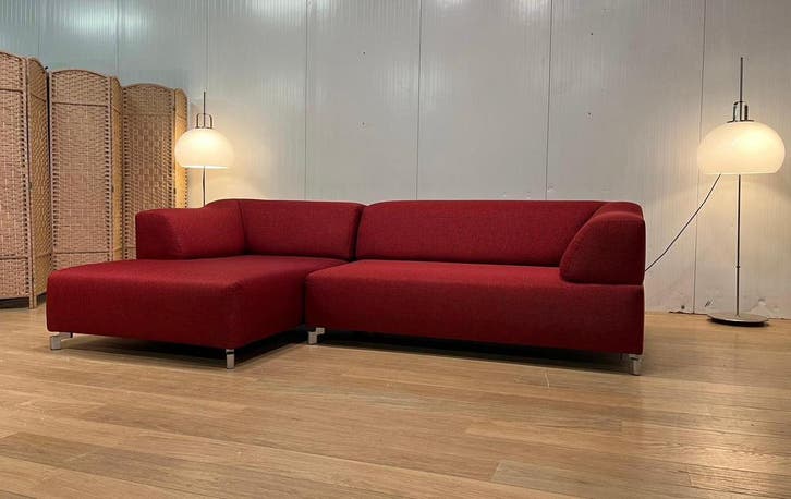 NIEUW Gestoffeerde Leolux Faya Lobi Hoekbank Rood, Huis en Inrichting, Banken | Bankstellen, 250 tot 300 cm, 150 cm of meer, Hoekbank