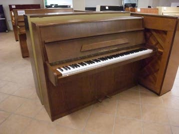 Tetsch May Piano, bruin gesatineerd, € 1.350,- STUDIEPIANO, Verzenden, Gebruikt, Bruin, Piano