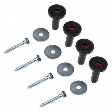 Phonex geluids- en trillingsdempende wandpluggen M8 - set 4, Verzenden, Nieuw