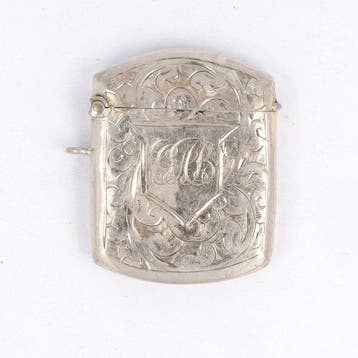 Tondeldoos / Vesta Case - Vesta doosje - .925 zilver, Antiek en Kunst