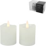 Countryfield LED kaarsen/stompkaarsen - 2x st - wit - D5 x, Ophalen of Verzenden, Zo goed als nieuw