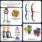 Kinder Boogschiet Set met LED 2 Bogen en Targets, Verzenden, Nieuw