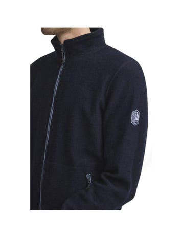 Ivanhoe vest Louie Full Zip Navy - lichte gekookte wol -..., Verzenden, Nieuw, Blauw