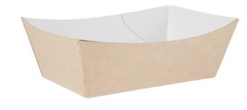 Afbreekbare etensbakjes | 12,4 cm | kraftpapier | 500 stuks, Verzenden, Nieuw in verpakking