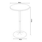Bartafel Vantaa rond 100xØ60 cm zwart en eikenkleurig [en.ca, Verzenden, Nieuw