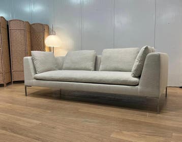 NIEUW BB Italia Charles 3-Zits + GARANTIE NP €9.500, Huis en Inrichting, Banken | Bankstellen, 75 tot 100 cm, Ophalen of Verzenden