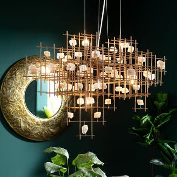 *WOONWINKEL* Kare Design Stone Mobile Gouden Design Hanglamp, Huis en Inrichting, Lampen | Hanglampen, Verzenden, Nieuw