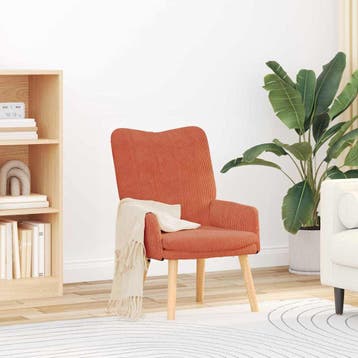 vidaXL Fauteuil Rood-oranje 63 x 67 x 94 cm Stof, Verzenden, Nieuw