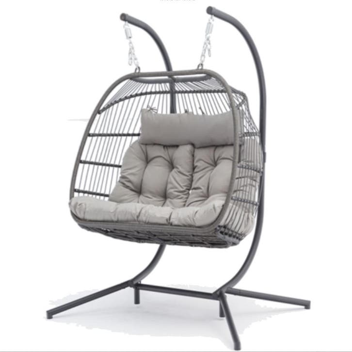 La Brisa hangstoel 2 persoons grijs, Tuin en Terras, Tuinstoelen, Nieuw, Aluminium, Ophalen of Verzenden