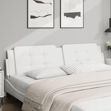 vidaXL Hoofdbordkussen Zadar 200 cm kunstleer wit, Verzenden, Nieuw, Wit, Overige materialen