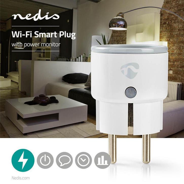 Wi-Fi smart plug | Stroommeter | Schuko type F | 10A, Huis en Inrichting, Overige Huis en Inrichting, Nieuw, Ophalen of Verzenden
