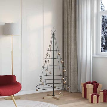 vidaXL Metalen kerstboom met standaard KUOPIO 150 cm Staal, Diversen, Verzenden, Nieuw