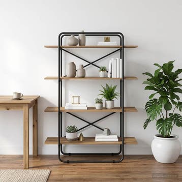 vidaXL Boekenrek 4-laags 100 x 35 x 140 cm PB Artisanaal, 100 tot 150 cm, Verzenden, 100 tot 150 cm, Nieuw