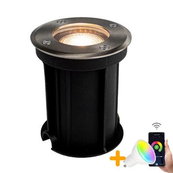 Smart Grond spot GU10 rond | Rhodos | RVS | IP66, Nieuw, Ophalen of Verzenden, Netvoeding, Spots