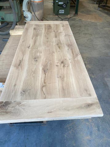 Eiken tafel op maat. Vensterbanken traptredes latten e.d., Ophalen of Verzenden, Nieuw, Hout