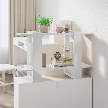 vidaXL Boekenkast/kamerscherm 80x30x51 cm hoogglans wit, Verzenden, Nieuw, 50 tot 100 cm, Minder dan 100 cm