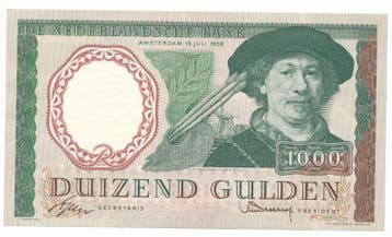 Nederland 1000 gulden 1956 Rembrandt Zeer fraai +, Ophalen of Verzenden, 1000 gulden, Los biljet