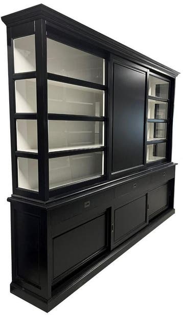 Buffetkast zwart Deurne 300 x 240cm dichte middendeur, Ophalen of Verzenden, Nieuw