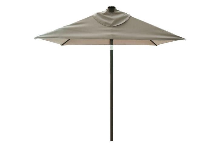 Madison Triangle stokparasol 210x130 cm. Taupe, Tuin en Terras, Parasols, Stokparasol, Nieuw, Kantelbaar, Verzenden