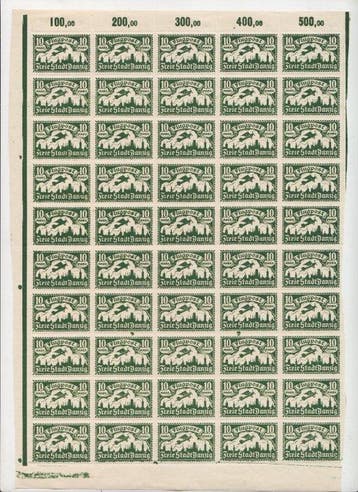 Duitsland 1921 - Vliegtuig boven Dantzig (luchtpost), Gestempeld