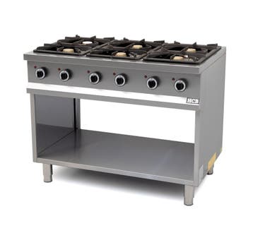 HCB Gasfornuis - 6 pitten - 110 cm - 36 kW - RVS, Verzenden, Nieuw in verpakking, Fornuis, Frituur en Grillen