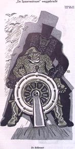 Spotprent over De Spaarnestroom (lijst optie, Lithos), Verzenden