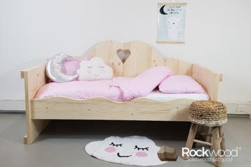Rockwood® Peuterbed Isabelle inclusief blik beits grey wash, Ophalen of Verzenden, Nieuw