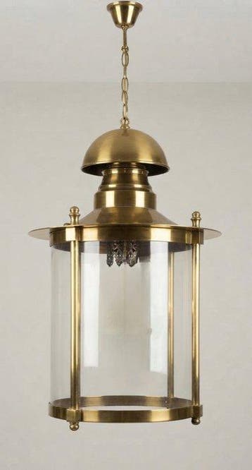 Plafondlamp - Verguld messing, Antiek en Kunst