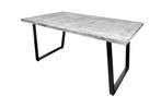 Moderne eettafel LOFT 160cm grijs betondesign zwart metalen, Ophalen of Verzenden, Nieuw