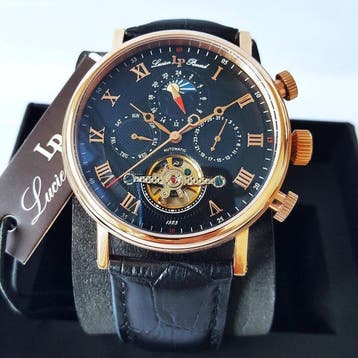 Lucien Piccard - Automatic - Calendar - Moon / Sun - Gold -, Sieraden, Tassen en Uiterlijk, Nieuw