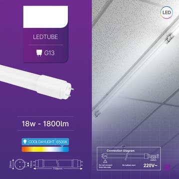 LED Waterdichte TL Armatuur met T8 Buis - Velvalux Strela -, Ophalen of Verzenden, Nieuw, Overige fittingen