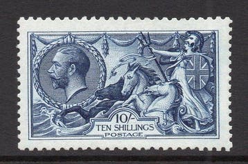 Groot-Brittannië - GB KGV 1913 SG402 10/- Indigo-Blauw, Gestempeld