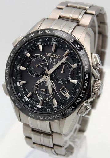 Seiko - Astron GPS Solar Chronograph Black Dial Titanium -