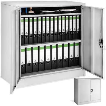 Archiefkast met 3 planken 90x40x90 cm - grijs, Huis en Inrichting, Kasten | Roldeurkasten en Archiefkasten, Verzenden, Nieuw