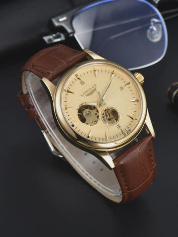 LONGLUX Heren Automatisch Skeleton Horloge - Elegant, Waterd, Verzenden, Nieuw